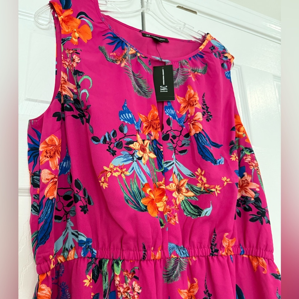 INC International Concepts Women’s Floral Pink A-Line Dress - Picture 4 of 10